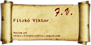 Fitzkó Viktor névjegykártya